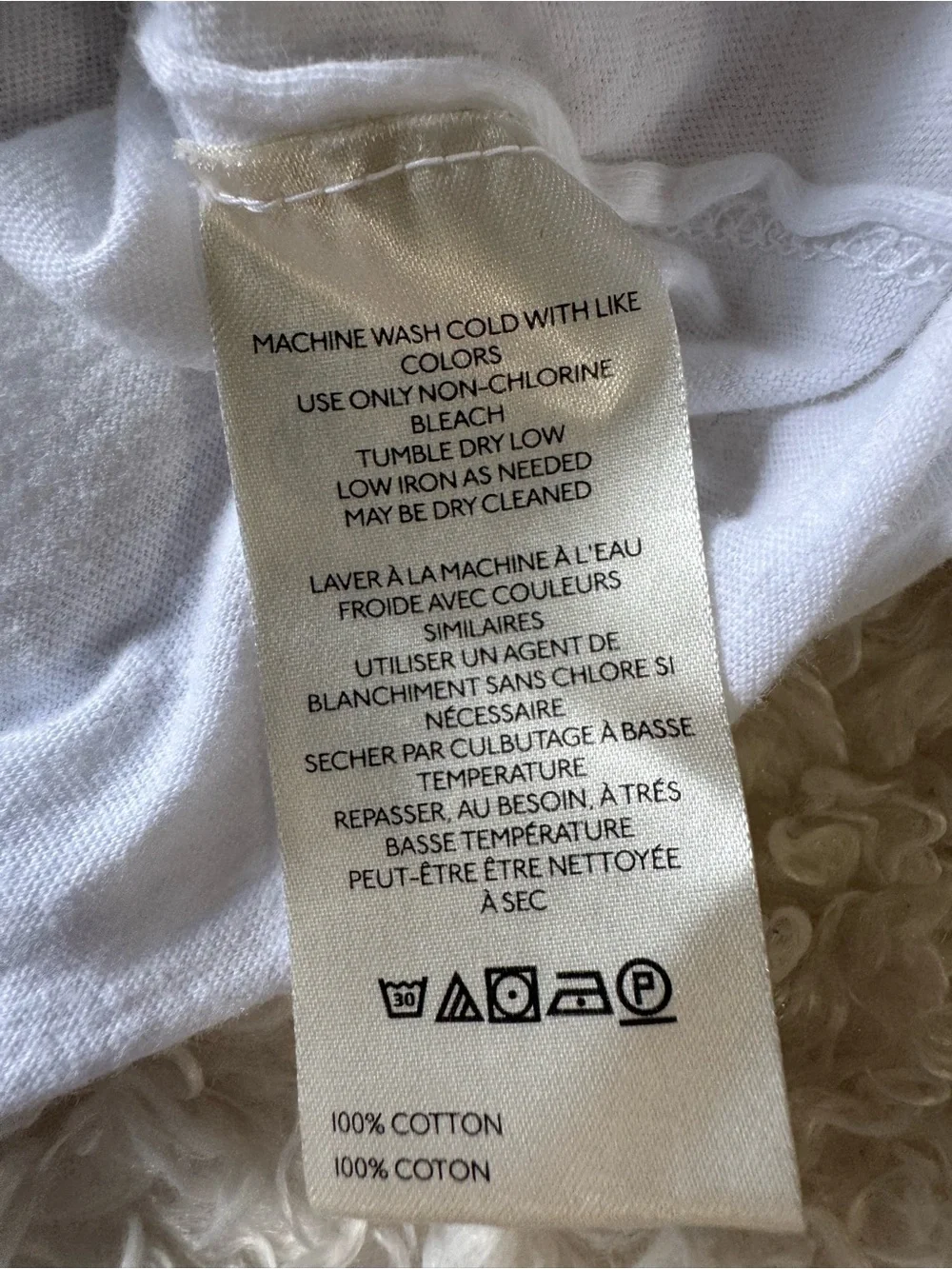 We The Free The Perfect Long-Sleeve Tee Shirt White 100% Cotton Oversized Sz XS